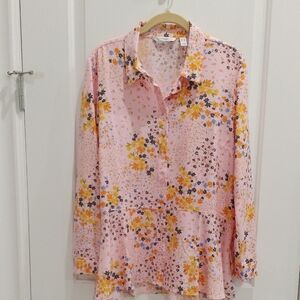 Isaac Mizrahi Floral Button-Up Blouse